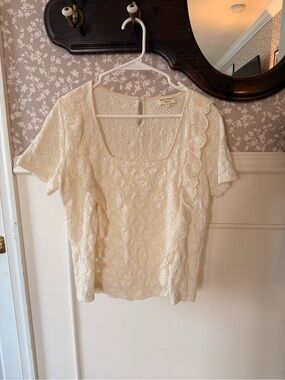 Lace off white blouse